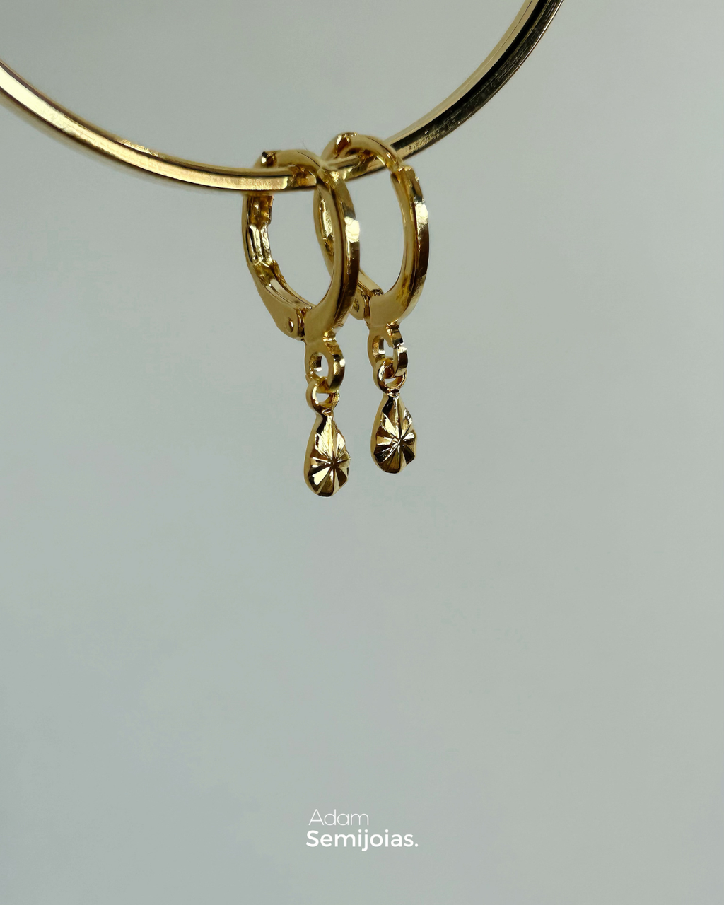 Argola Pêndulo Diamantada